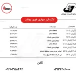 لیست قیمت آبگرمکن فروردین1402